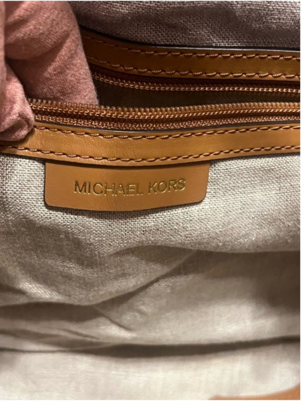 Michael Kors Denim-Style Rope in Light Blue with Gold Accents tote bag - Picture 5 of 13